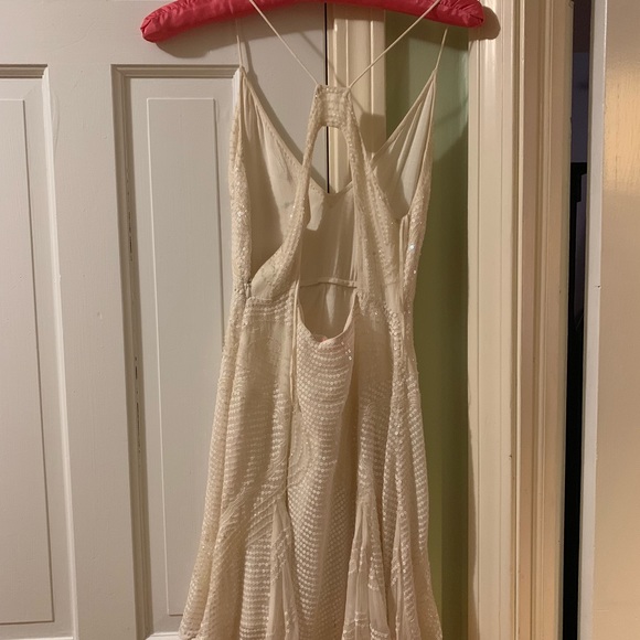 FREE PEOPLE white sparklette mini dress - Picture 3 of 4